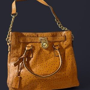 Michael Kors Orange Leather Shoulder Bag